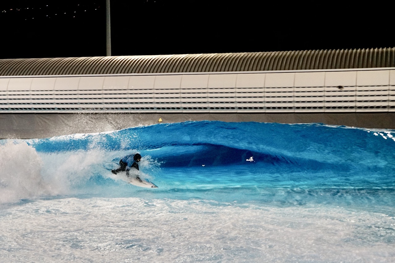 pro surfer in alaia bay