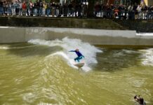 What is the cost of a one-hour surf session in a wave pool? wavepools europe