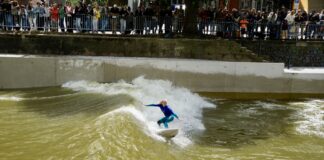 What is the cost of a one-hour surf session in a wave pool? wavepools europe