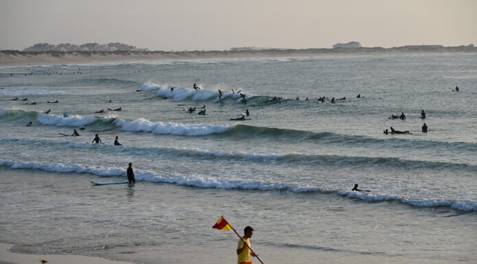 Surfing with Northwest Wind in Portugal. The option from North to South. Surfing with Northwest Wind in Portugal
