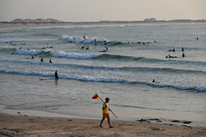 Surfing with Northwest Wind in Portugal Surfing with Northwest Wind in Portugal