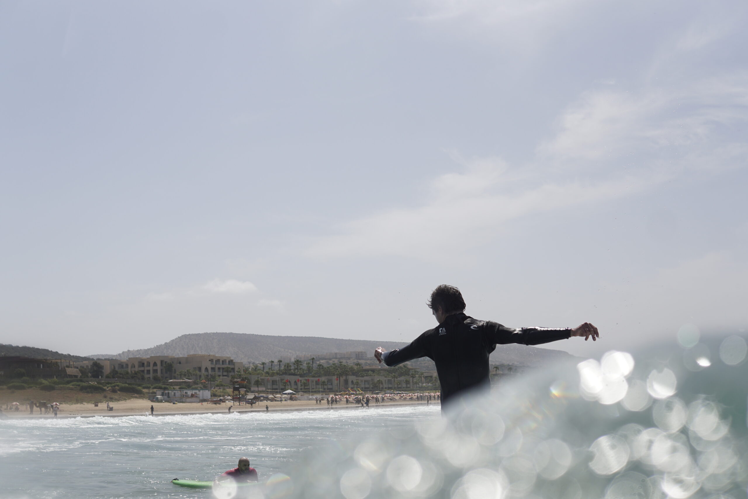 Catching a wave near Taghazout Morocco