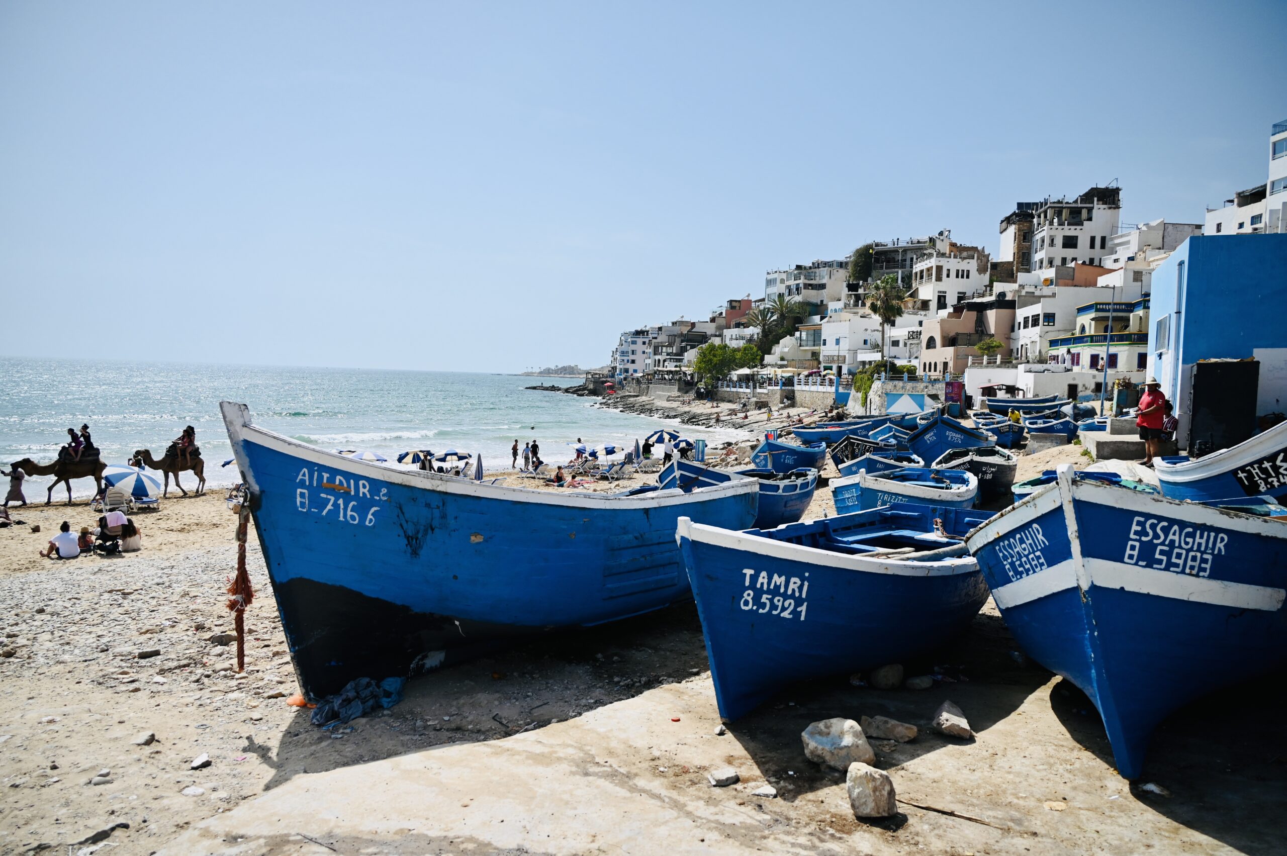 Fishing boats in Taghazout Morocco
