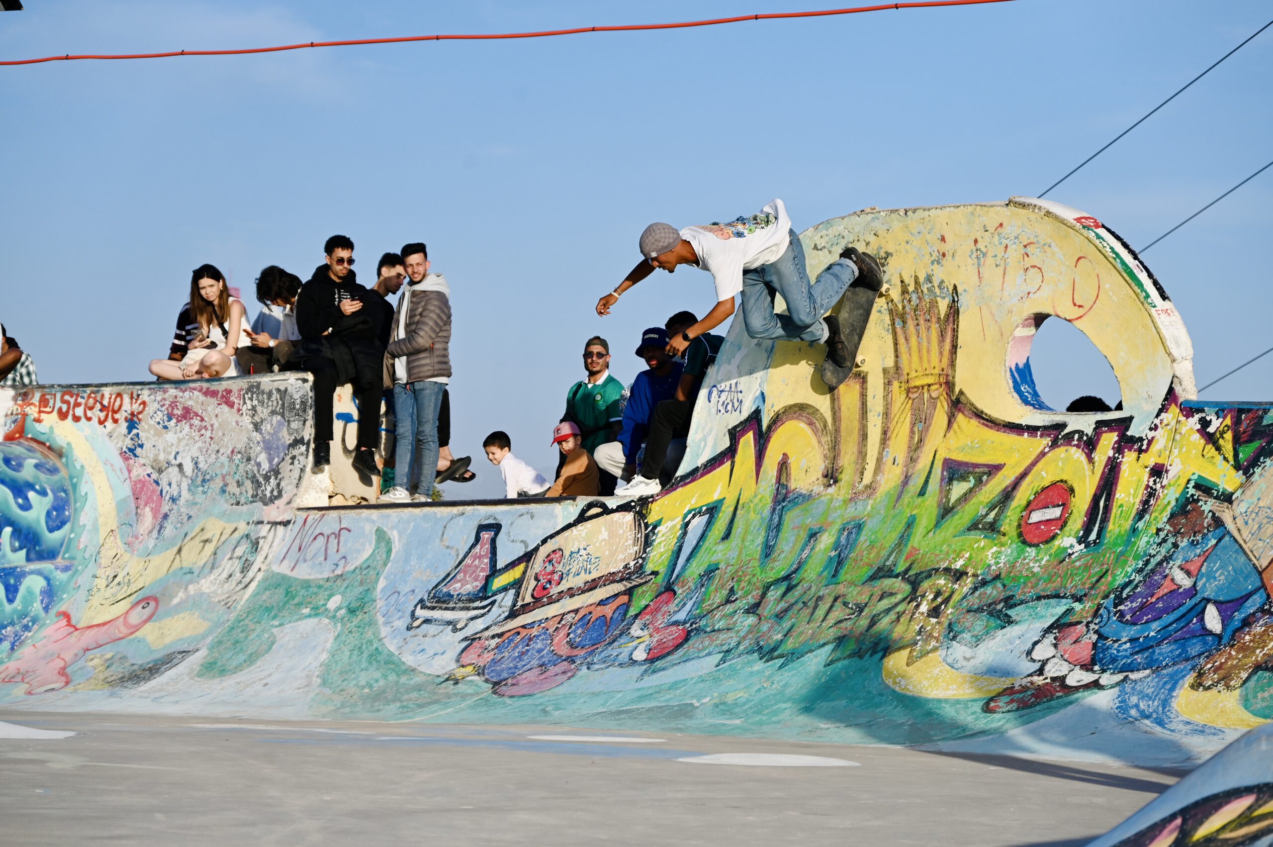 Skater in Taghazout skatepark