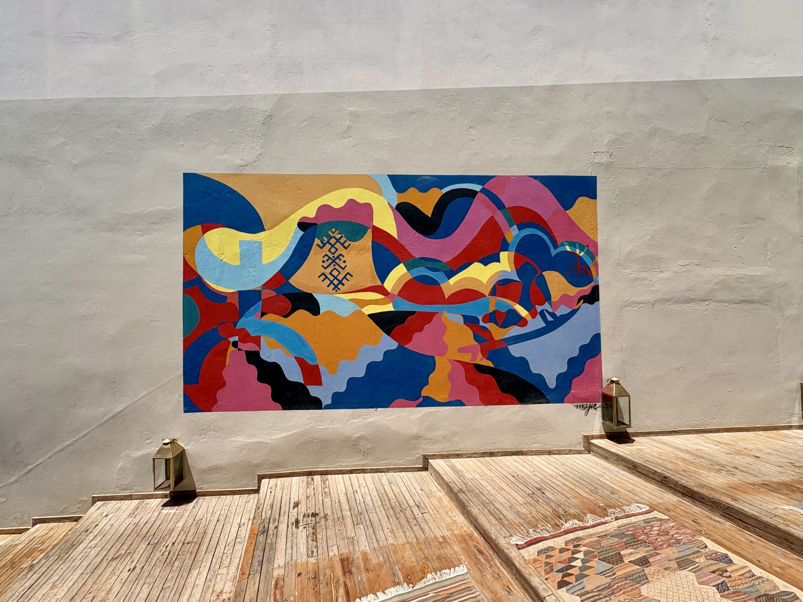 Wall art at DFROST Almugar in Taghazout